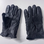 Vintage Classic Black Leather winter gloves