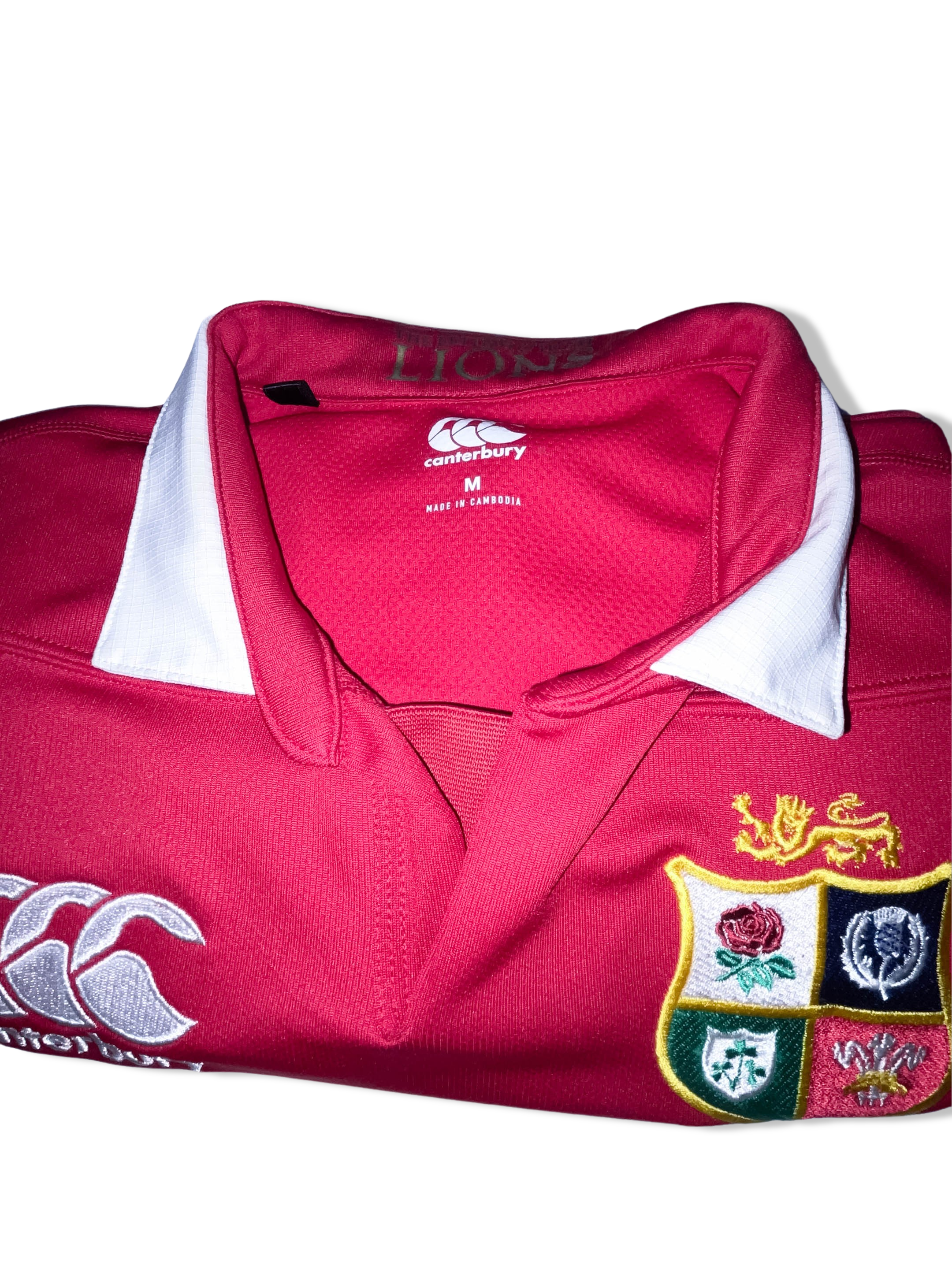 Vintage Canterbury British and Irish Lions Home Rugby Union Red Shirt 2019 Size M
