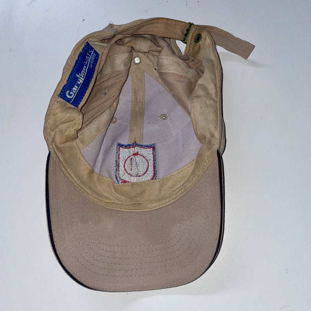 Vintage Mid island golf club Garyline cream baseball hat