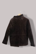 Mens Gianni Vitorio Brown Suede Zip up Military medium jacket