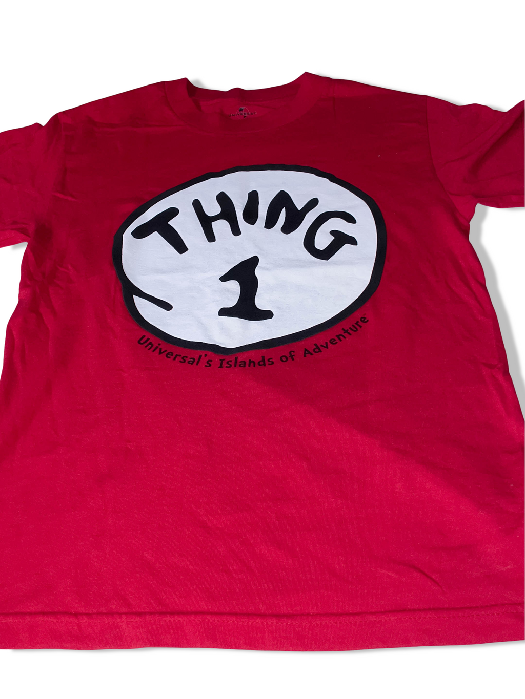 Vintage Red Universal Island of Adventure Things 1 graphics mens small tees