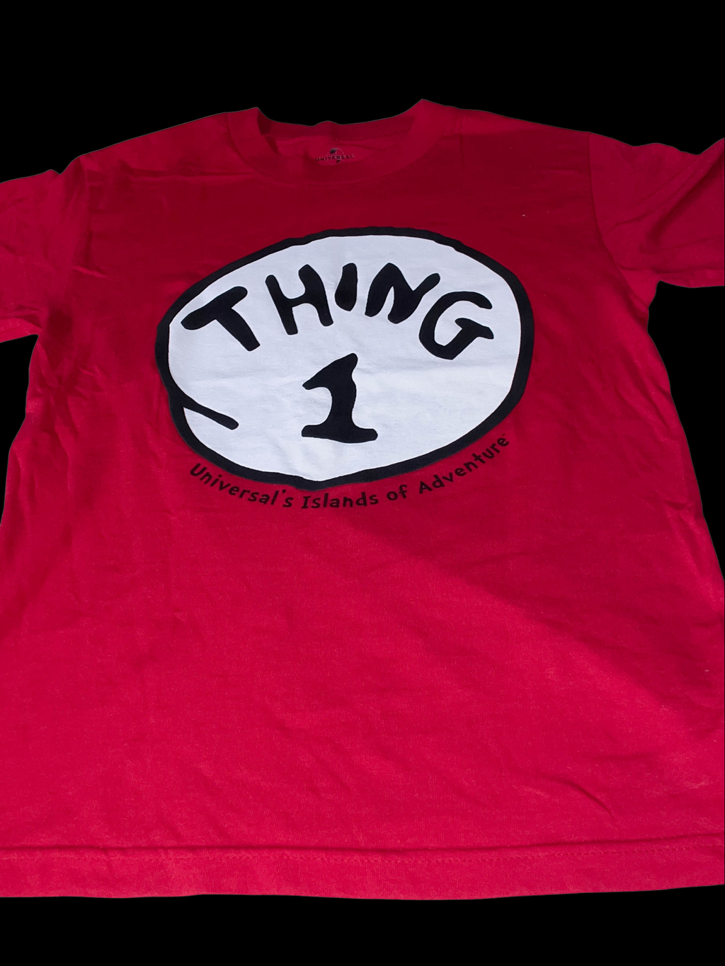 Vintage Red Universal Island of Adventure Things 1 graphics mens small tees