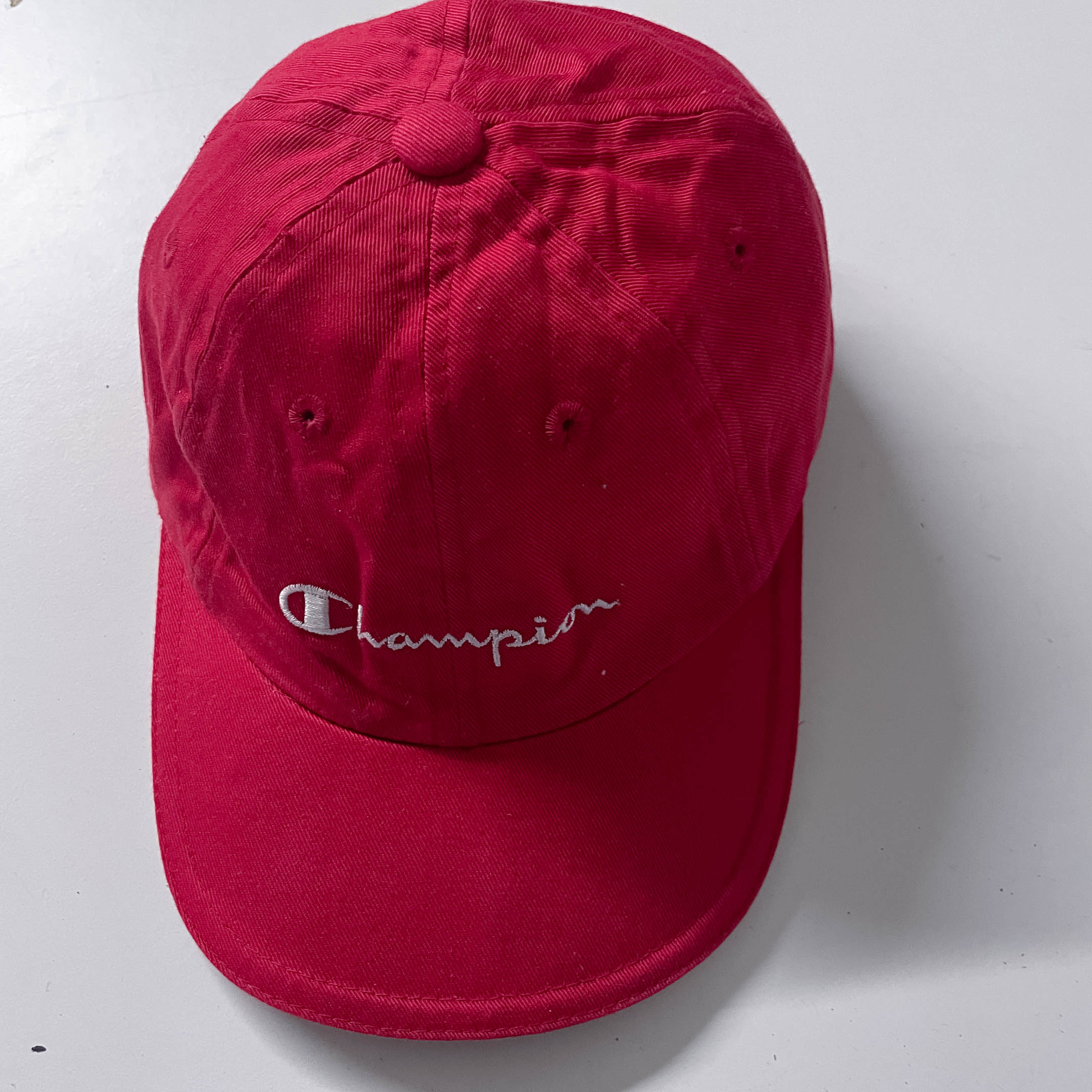Vintage Red mens Adjustable Champion baseball cap