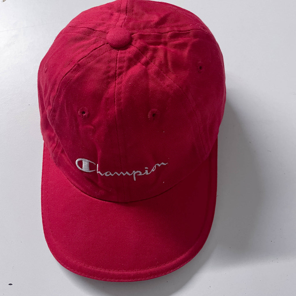 Vintage Red mens Adjustable Champion baseball cap