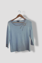 Vintage Frank Saul women cream medium blouse