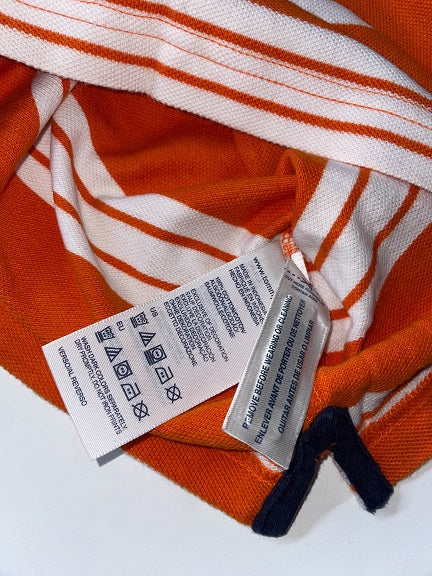Vintage Tommy Hilfiger womens orange stripe medium polo shirt
