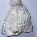 Vintage Bart cream kniited faux fur beanie hat