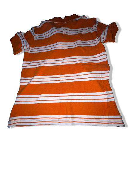 Vintage Tommy Hilfiger womens orange stripe medium polo shirt