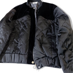Vintage Y2k Pimkie women's velour black full zip bomber jacket in M | SKU 3654