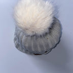Vintage Bart cream kniited faux fur beanie hat