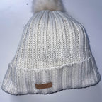 Vintage Bart cream kniited faux fur beanie hat