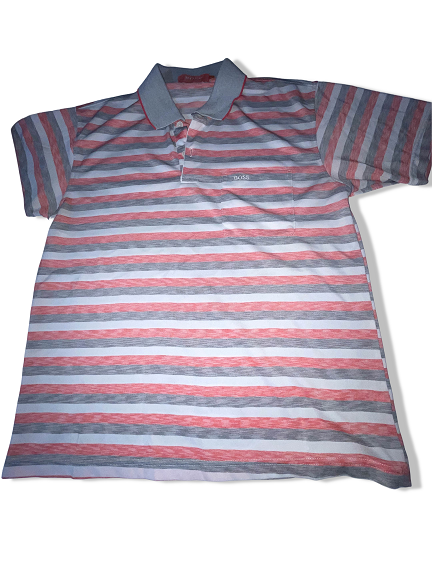 Vintage Hugo boss womens Multi stripe large polo shirt