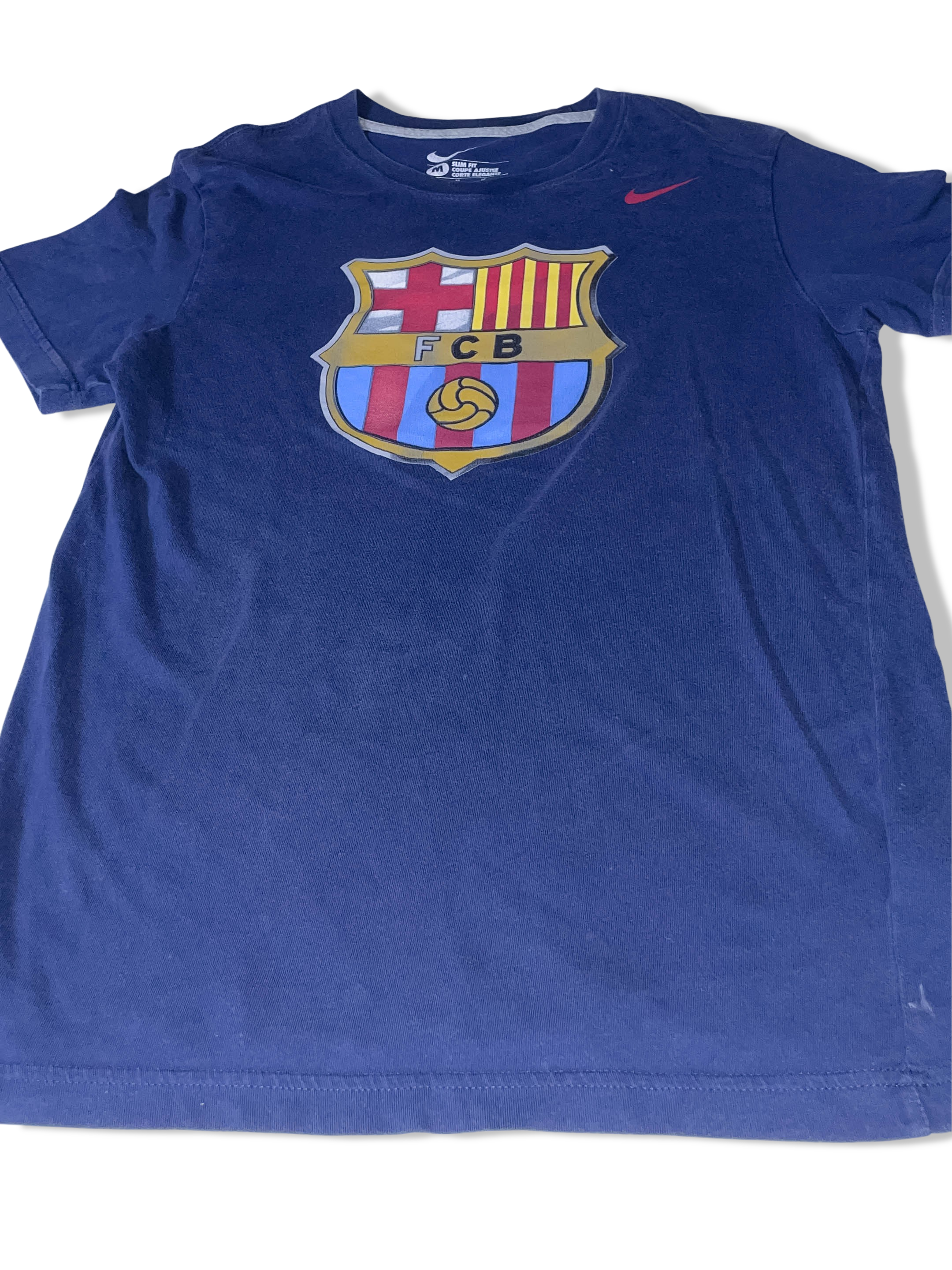 Vintage Nike FC Barcelona blue slim fit medium tees