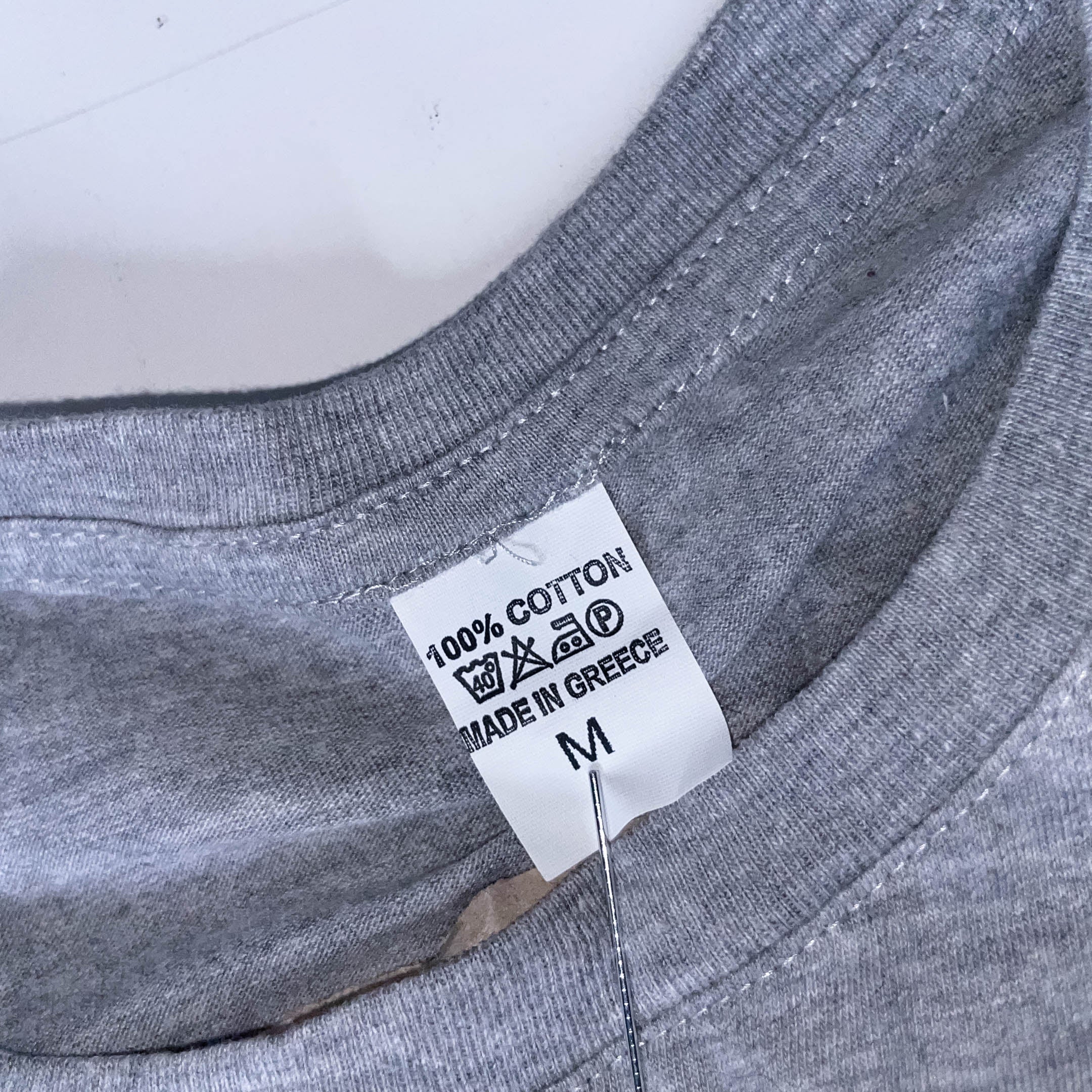 Vintage grey Corfu Island Greece graphics medium tees