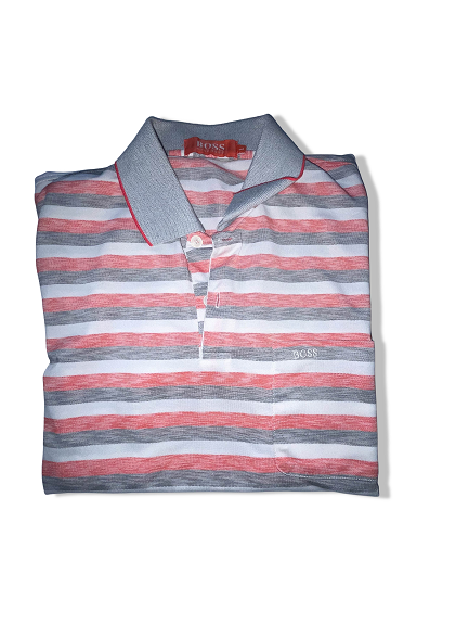 Vintage Hugo boss womens Multi stripe large polo shirt