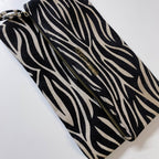 Vintage Roberto Cavalli Parfum Fold-Over Black & Beige Animal Print Clutch Bag