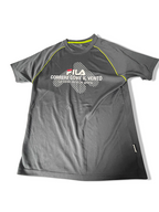 Vintage Fila Graphics mens grey medium training short sleeve tees