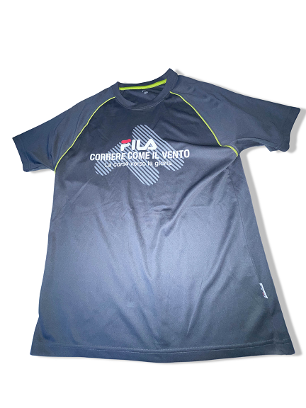 Vintage Fila Graphics mens grey medium training short sleeve tees