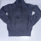 Vintage San Francisco Maret grey full zip up high neck fleece woolen jacket