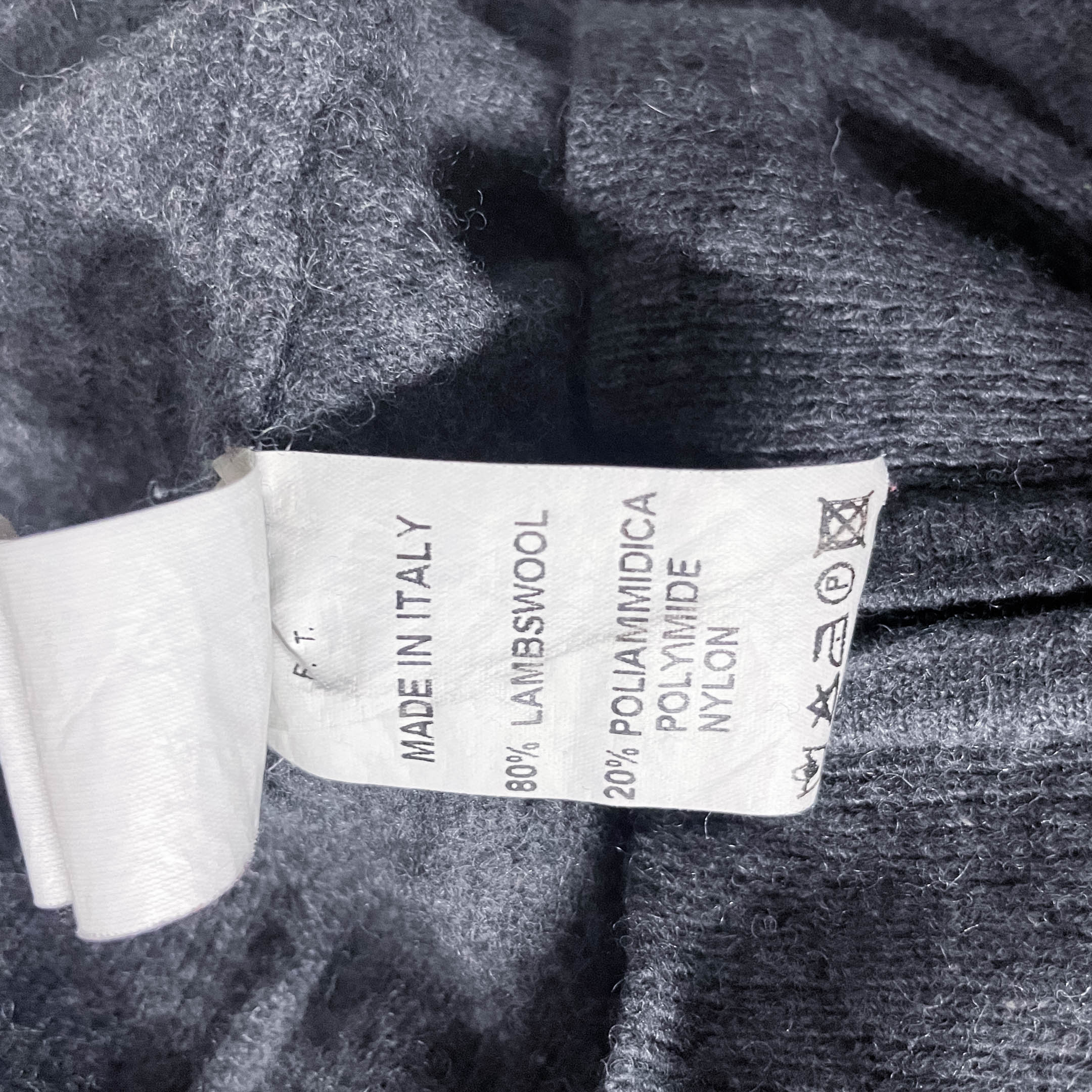 Vintage San Francisco Maret grey full zip up high neck fleece woolen jacket