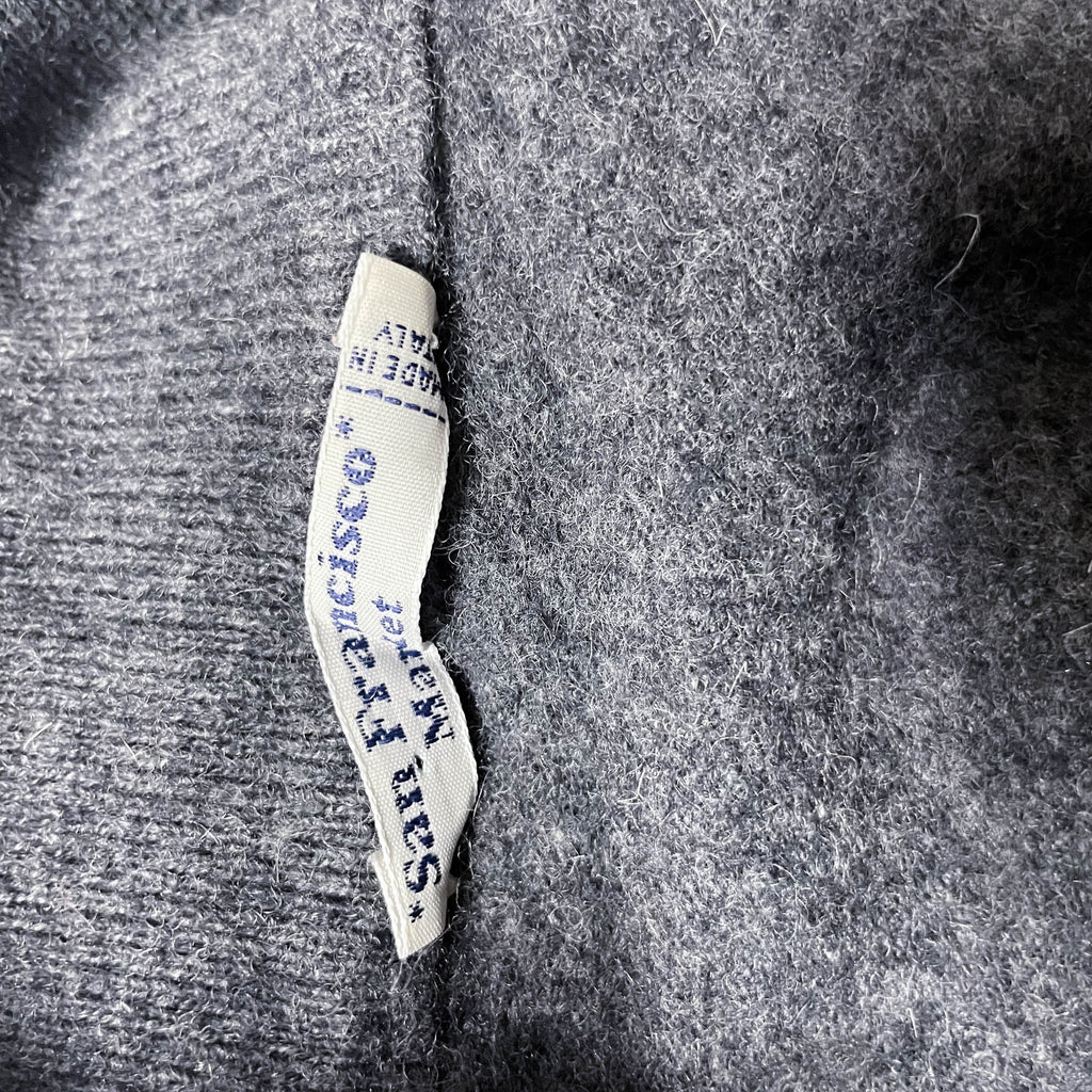 Vintage San Francisco Maret grey full zip up high neck fleece woolen jacket