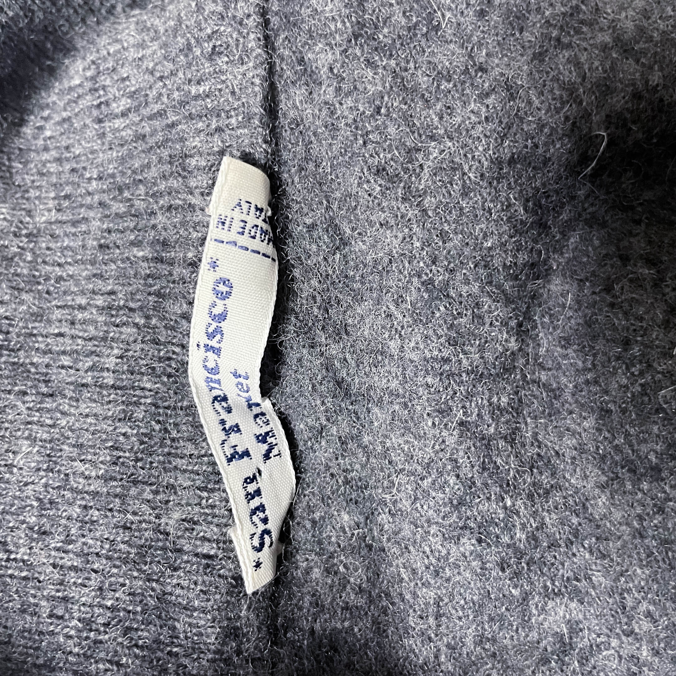 Vintage San Francisco Maret grey full zip up high neck fleece woolen jacket