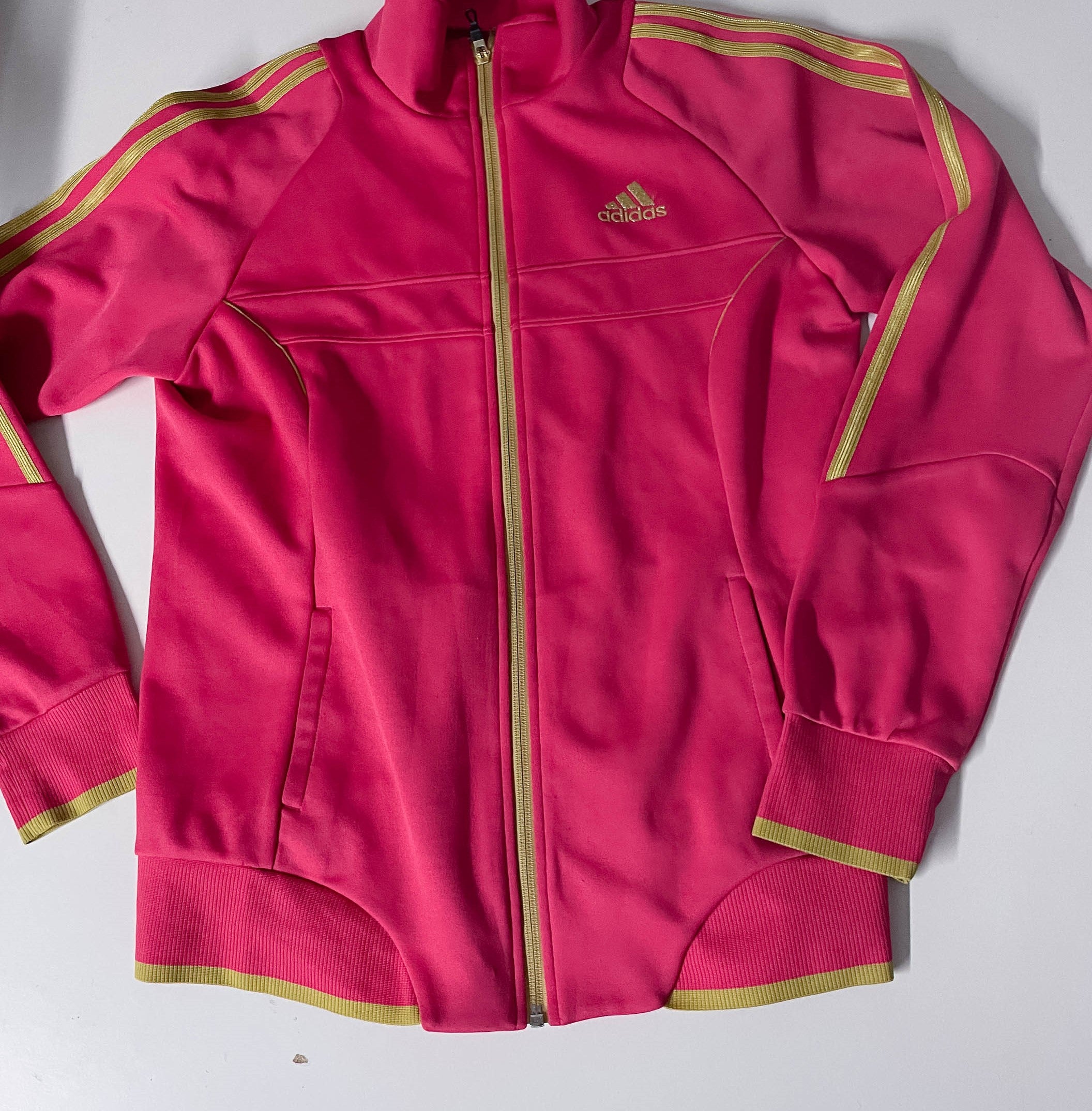 VIntage Red Adidas Climalite womens large training full zip jacket
