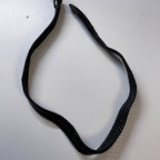 Vintage mens black leather plaited buckle belt L 41 | SKU 3660