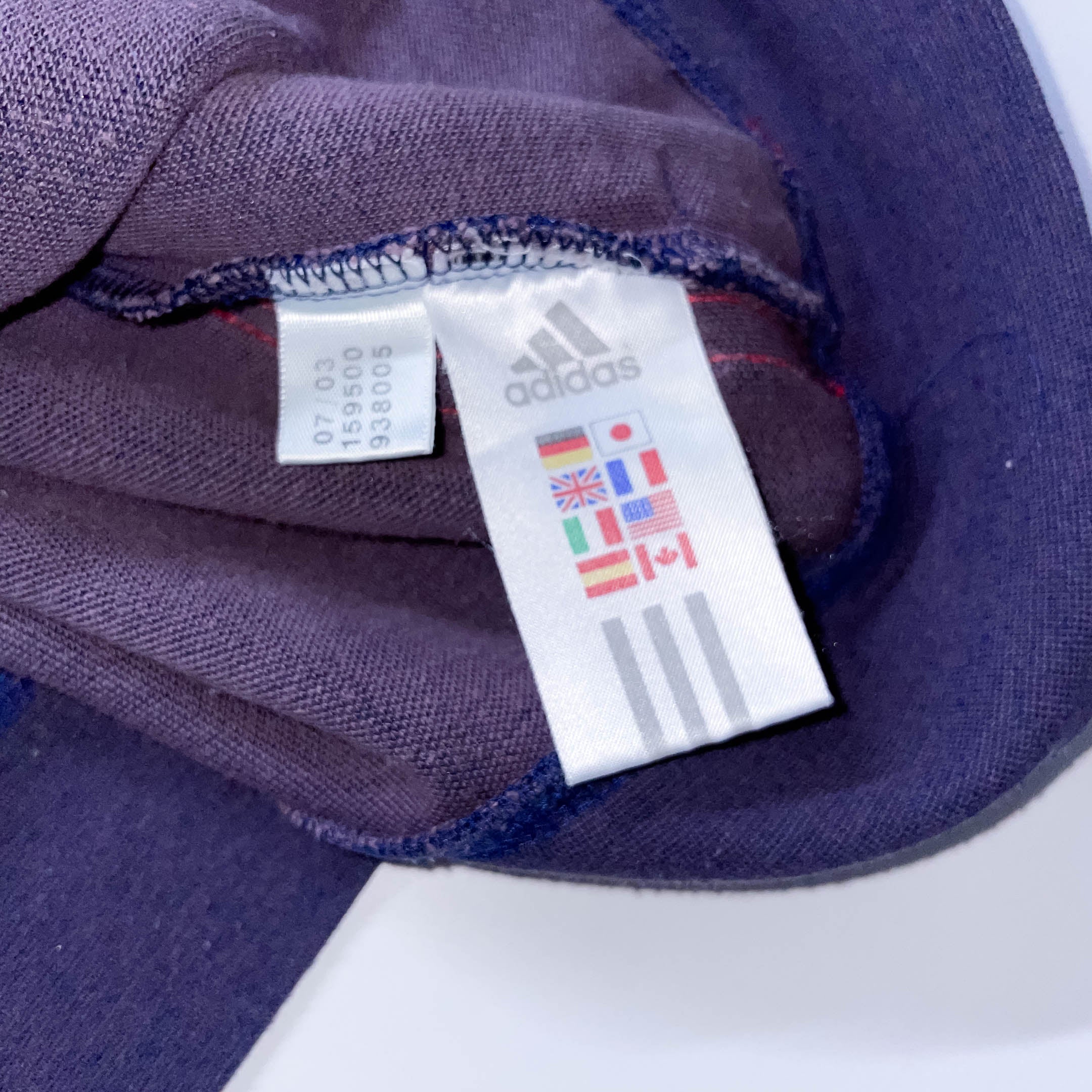 Vintage Adidas Blue womens medium full zip hoodie training jacket