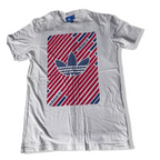 Vintage white Adidas original with stripe trefoil print medium tees