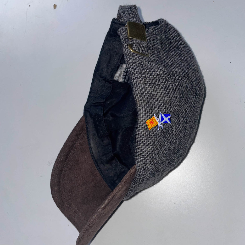 Vintage scottish grey and brown baseball cap