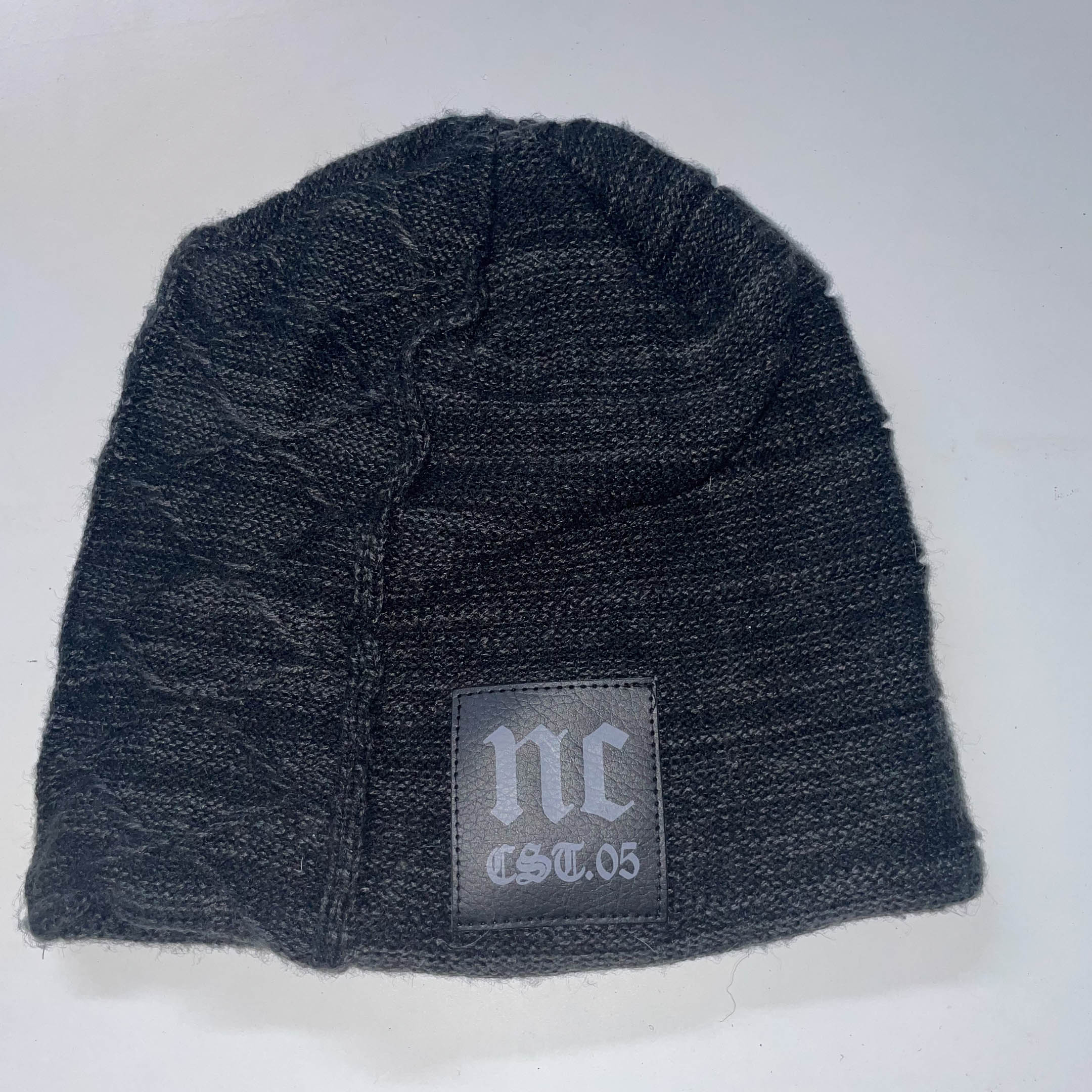 New casual winter grey bonnet beanie hat