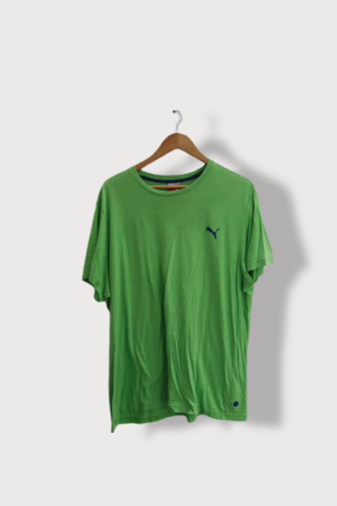 vintage Plain green puma mens regular fit tees XL