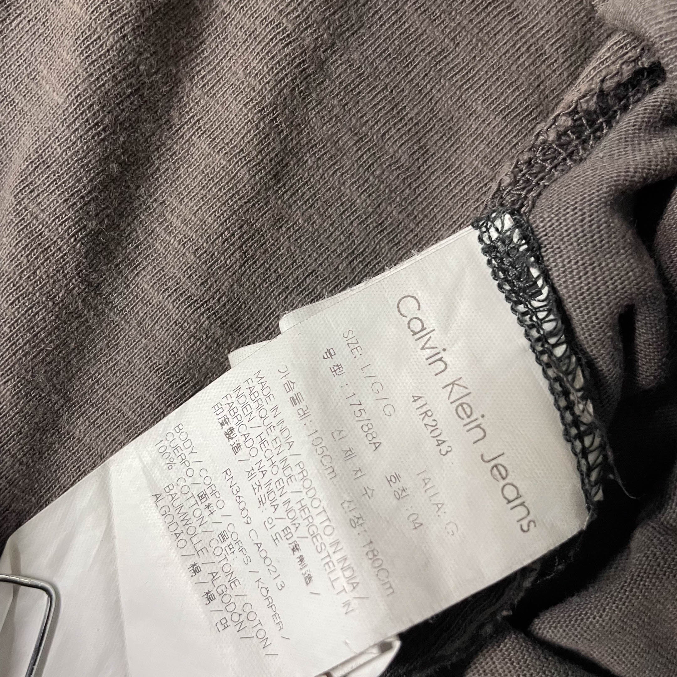 Vintage Grey Calvin Klein jeans large cotton polo shirt