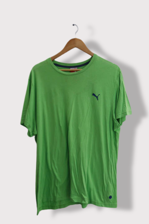vintage Plain green puma mens regular fit tees XL
