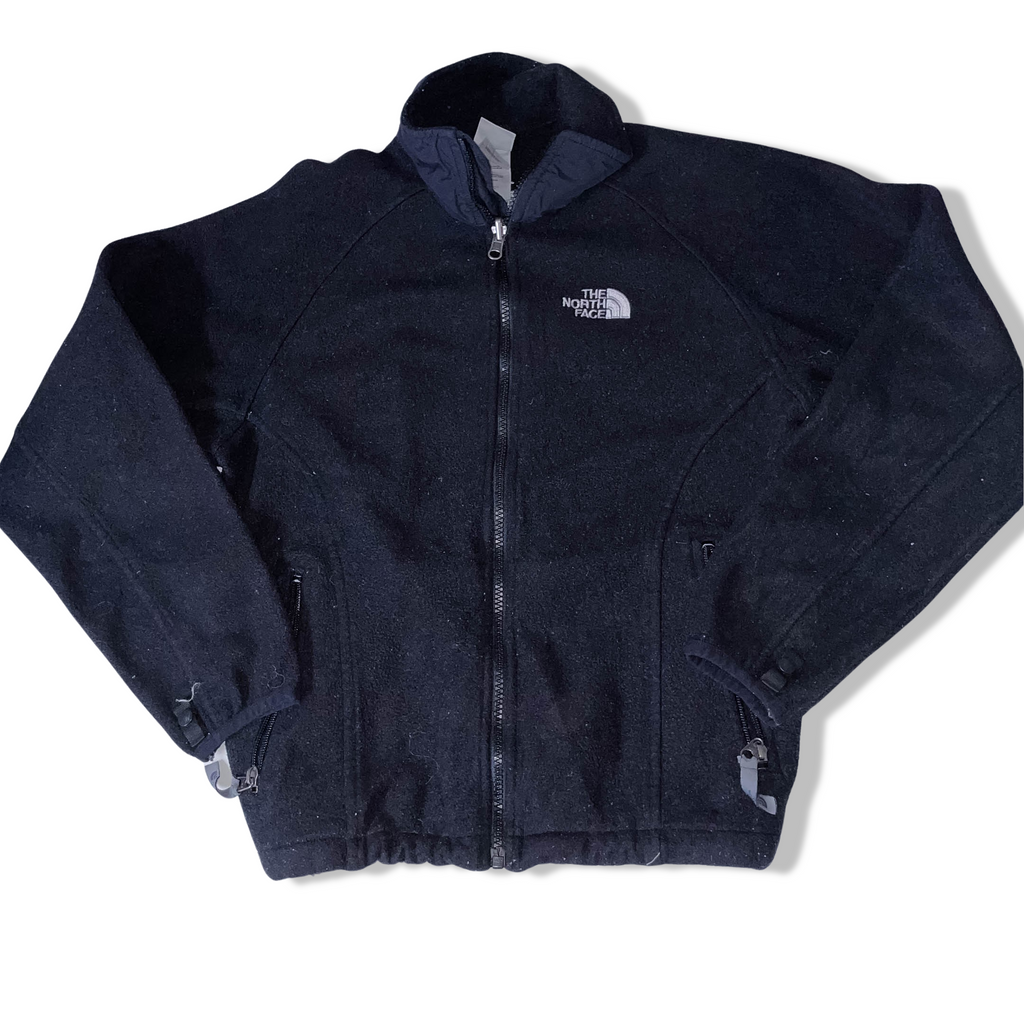 Vintage black the north face fleece full zip up jacket XS/S