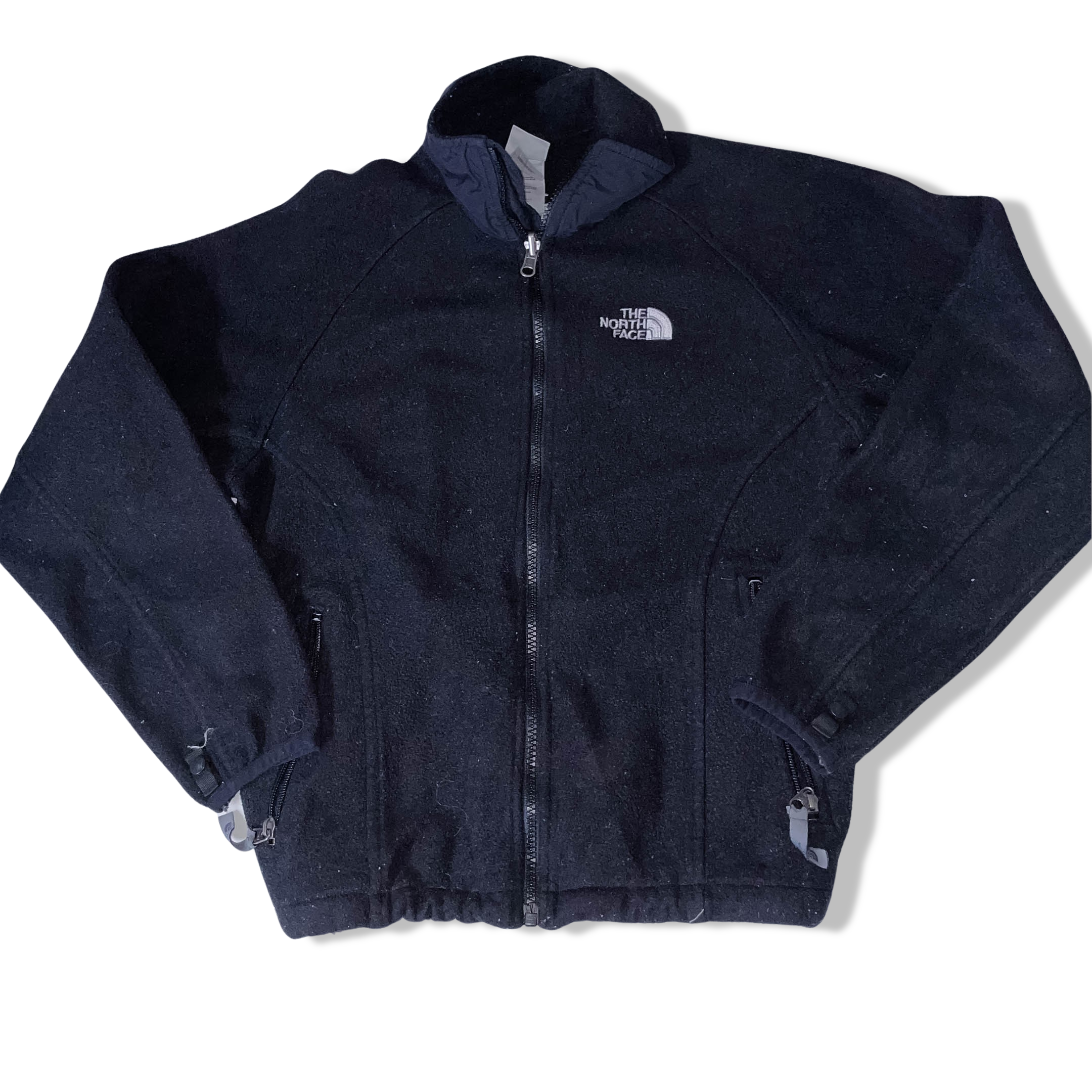 Vintage black the north face fleece full zip up jacket XS/S