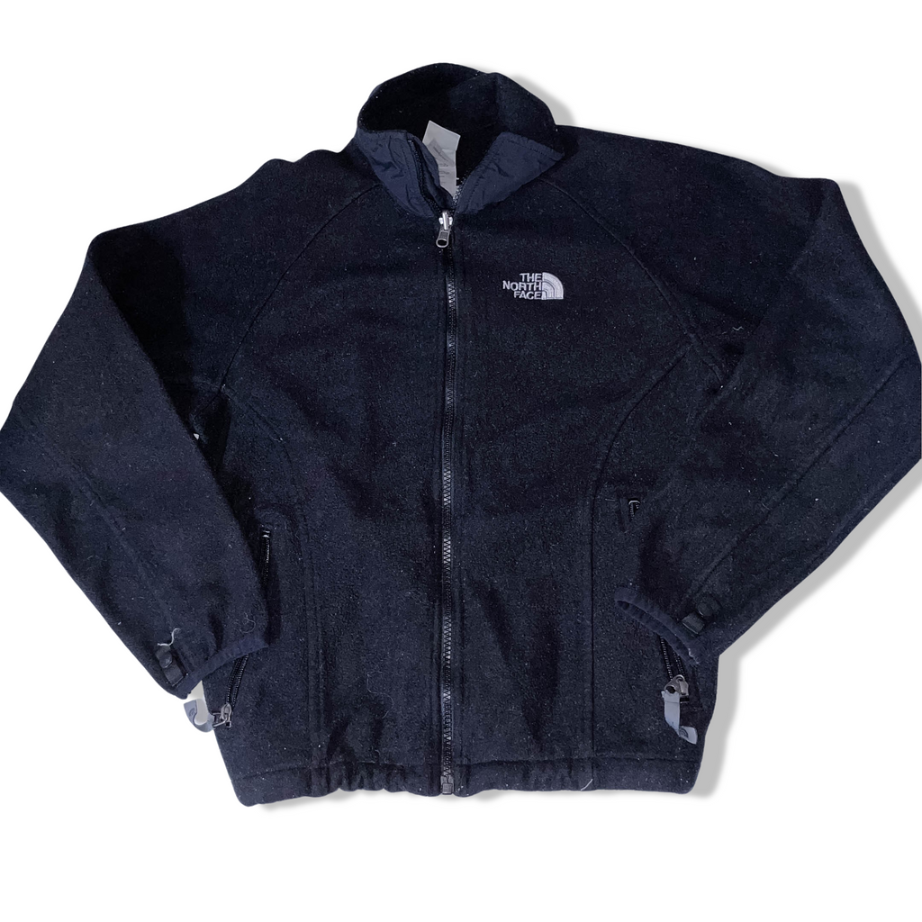 Vintage black the north face fleece full zip up jacket XS/S