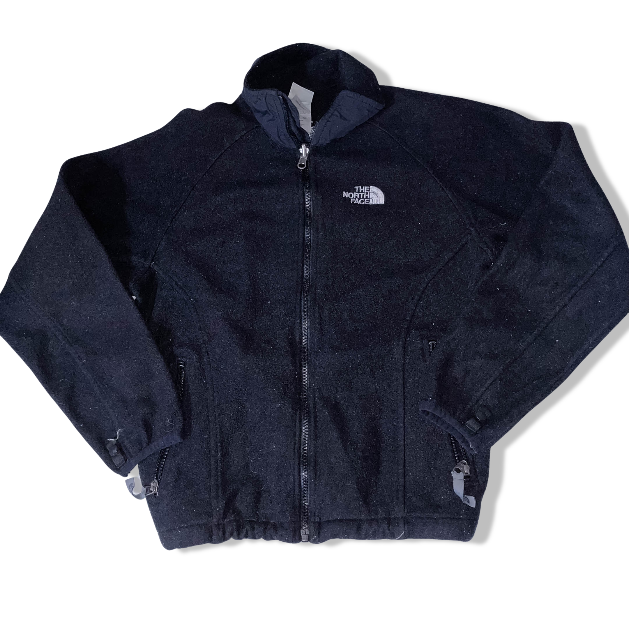 Vintage black the north face fleece full zip up jacket XS/S