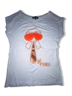 Vintage Fendi Girl white medium short sleeve tees
