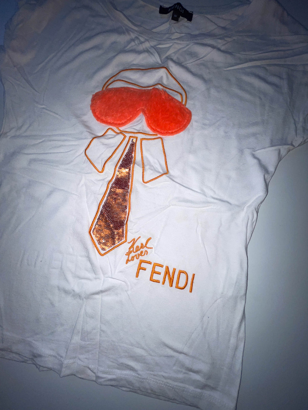 Vintage Fendi Girl white medium short sleeve tees