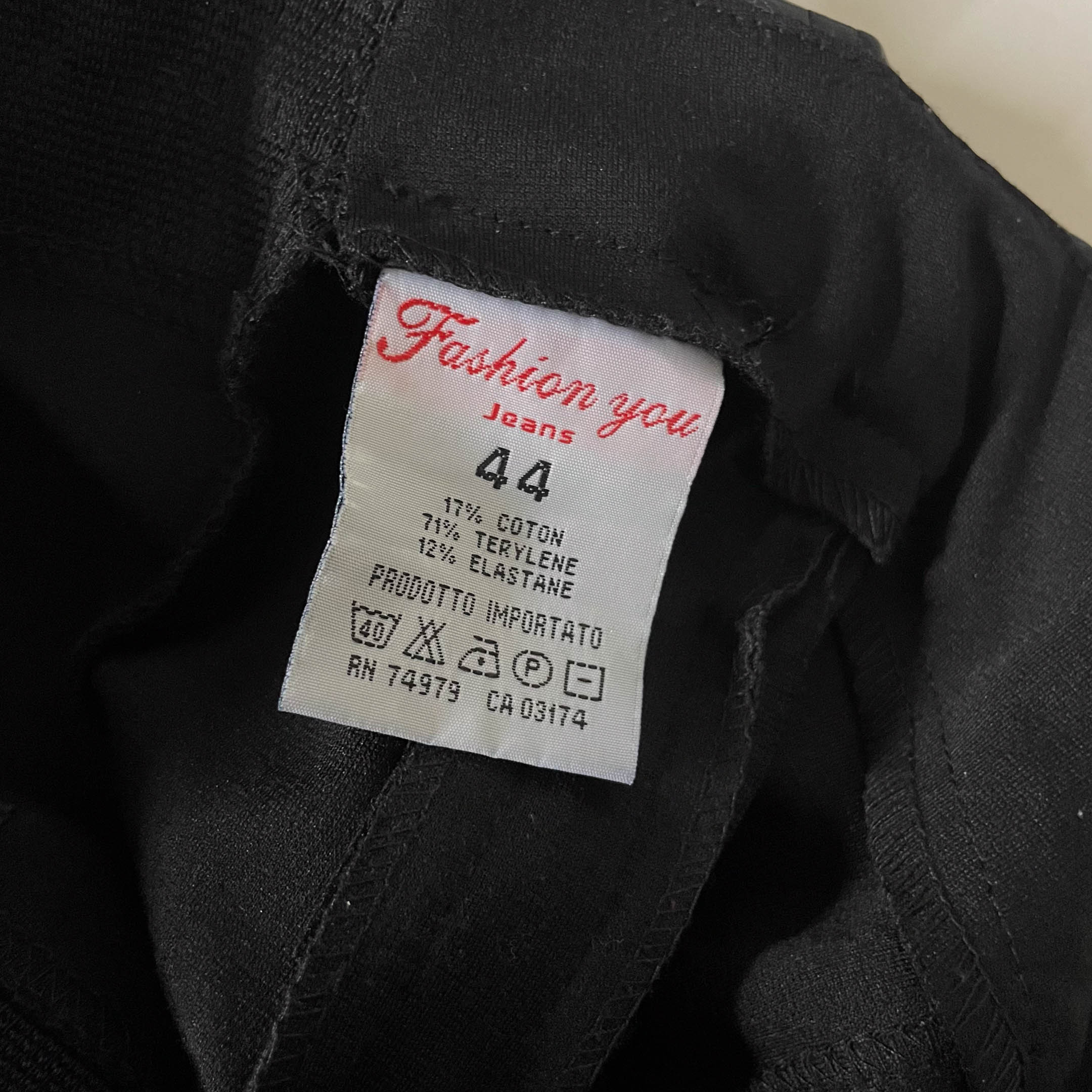 Vintage Fashion you Black womens skinny jeans size in 44|SKU 3715