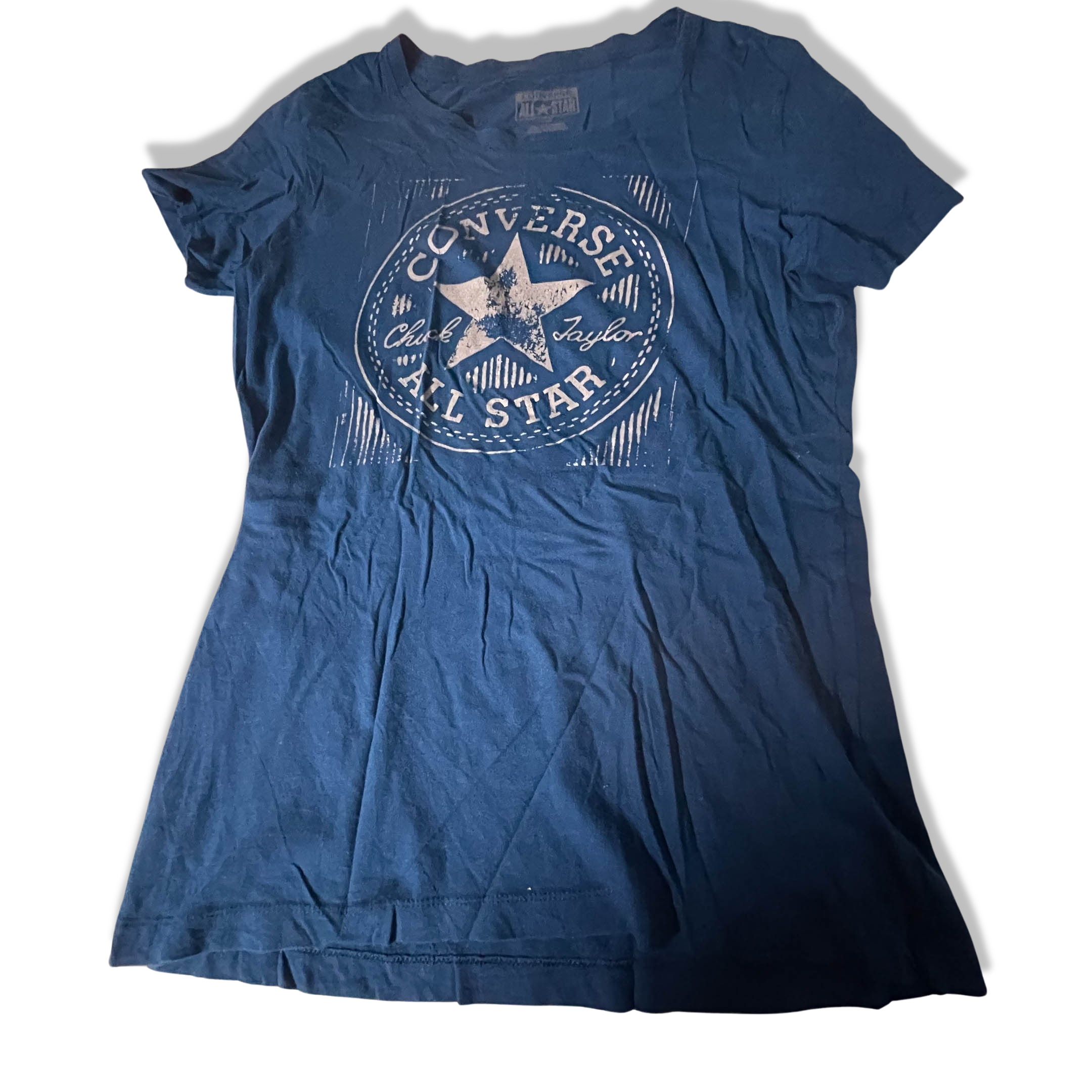Vintage Blue Converse All Star graphics large tees