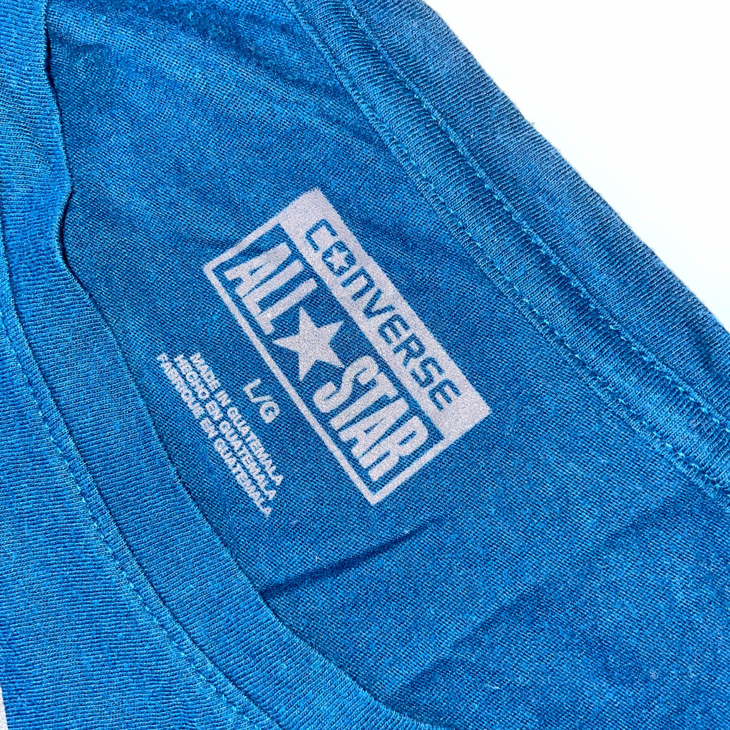 Vintage Blue Converse All Star graphics large tees