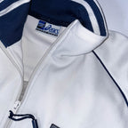 Vintage Asics Trademark medium cream full zip up high neck sweatshirt jacket