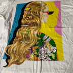 Vintage White Zara hair style graphics womens medium tees