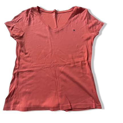 Vintage Orange womens tommy hilfiger v-neck large tees
