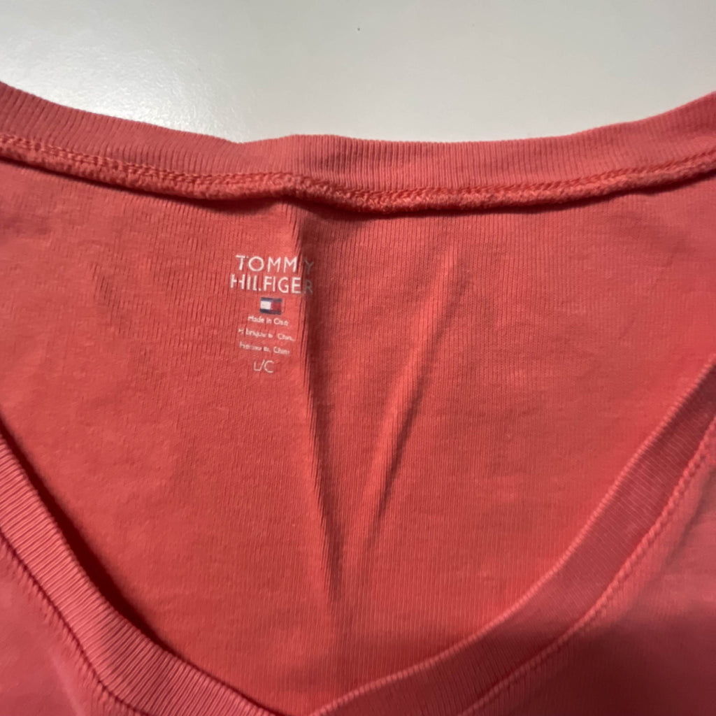 Vintage Orange womens tommy hilfiger v-neck large tees