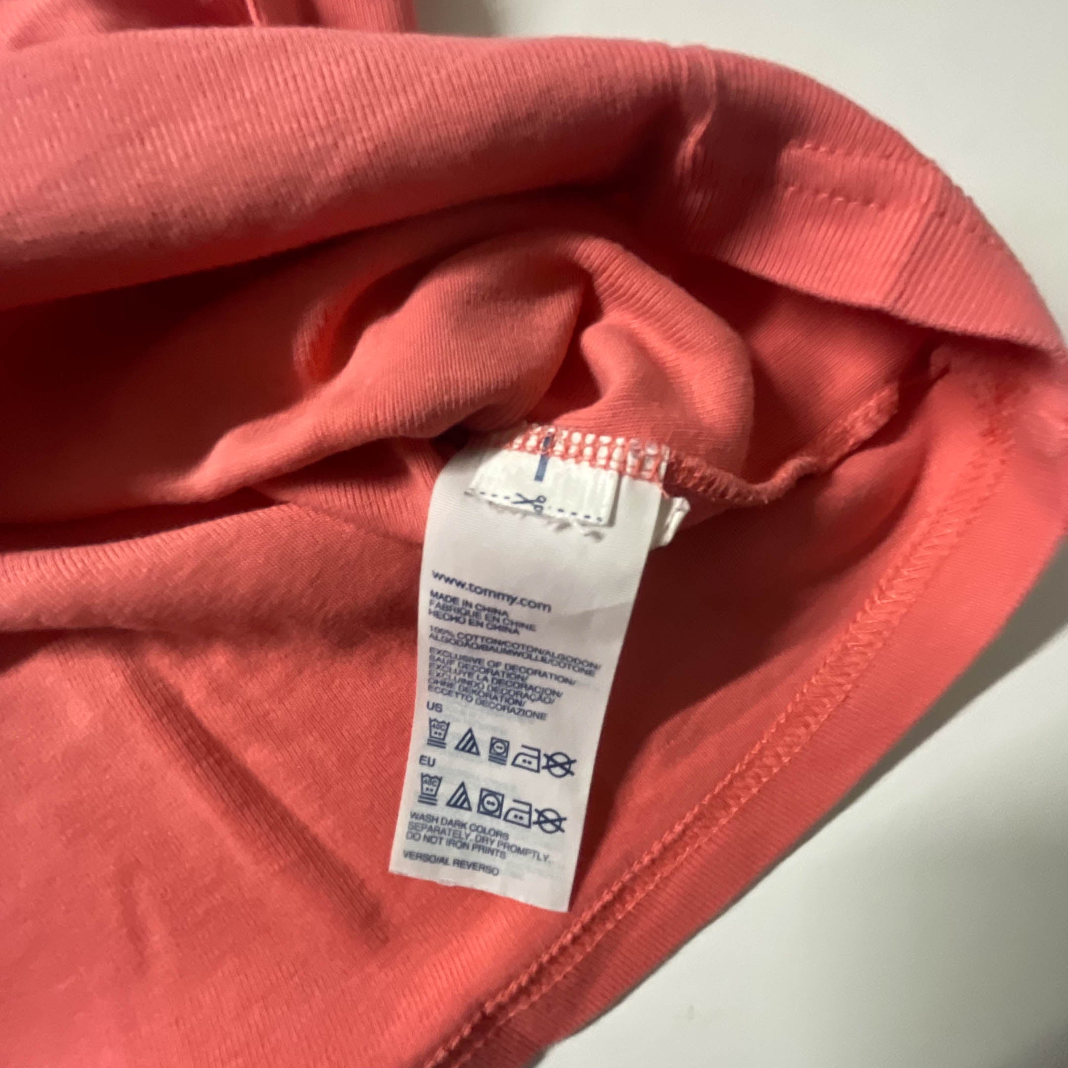 Vintage Orange womens tommy hilfiger v-neck large tees