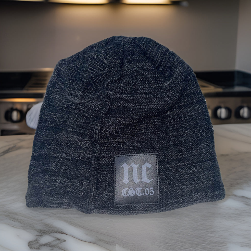 New casual winter grey bonnet beanie hat